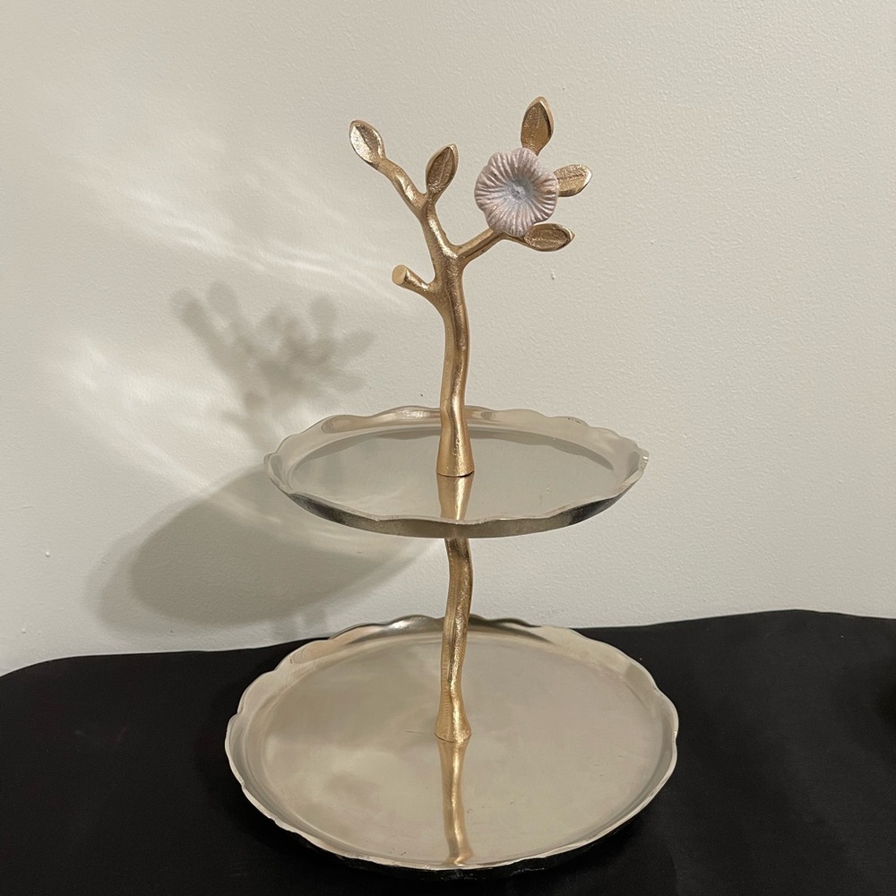 4Pc Elegant 2Tier Serving Set.